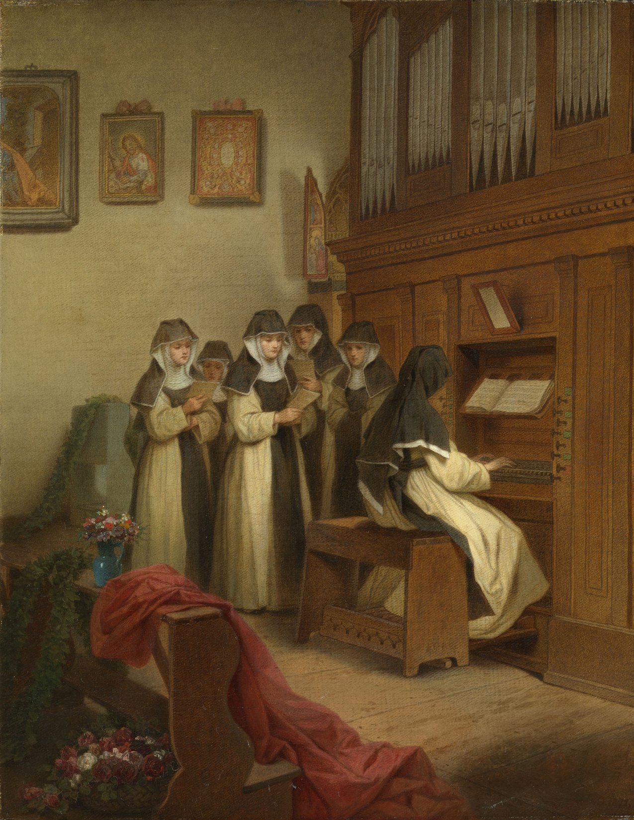 Johann Grund, Nuns Singing in the Chapel of Lichtenthal Convent, Baden