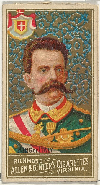 Allen & Ginter, King of Italy, from World's Sovereigns series (N34) for Allen & Ginter Cigarettes