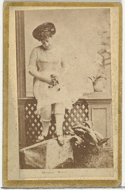 Allen & Ginter, Maggie M., from the Actresses and Celebrities series (N60, Type 2) promoting Little Beauties Cigarettes for Allen & Ginter brand tobacco products