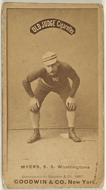 Goodwin & Company, James Albert "Al" Myers, Shortstop, Washington Nationals, from the Old Judge series (N172) for Old Judge Cigarettes