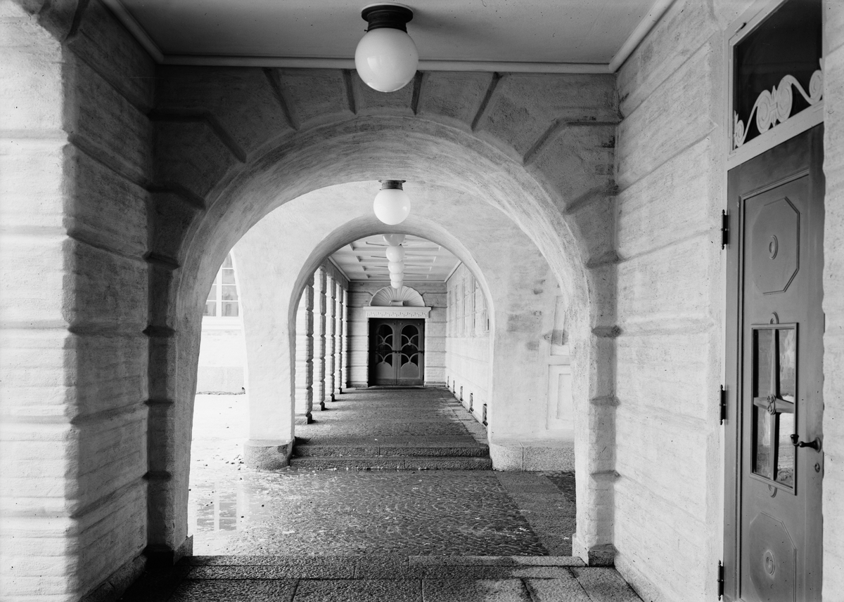 Paul Sandberg, Vaksalaskolan, Fålhagen, Uppsala, pelargång sannolikt 1927