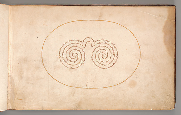 Anonymous, Micrographic Design in the Shape of a Pair of Glasses