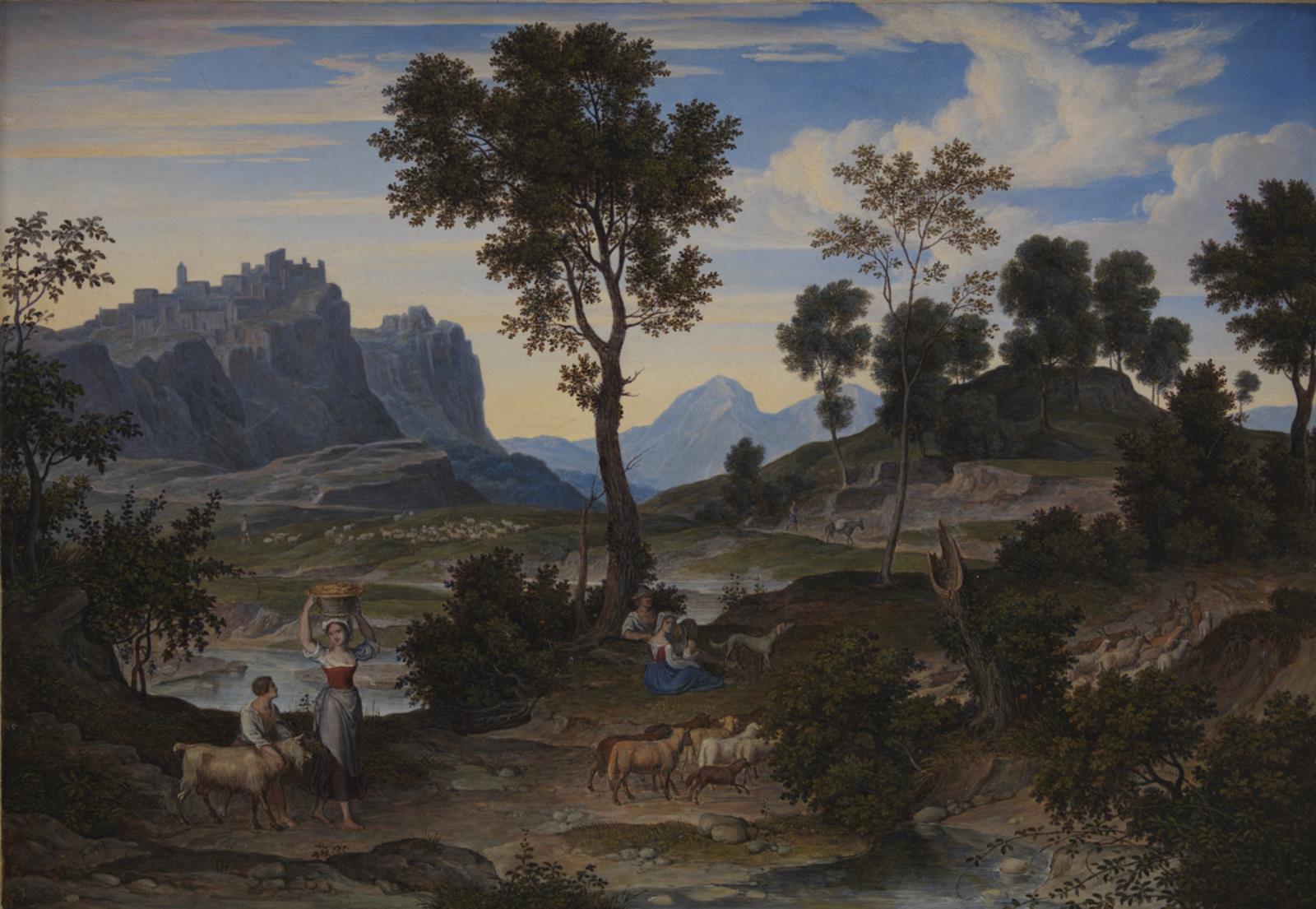 Joseph Anton Koch, Landskab. Civitella ved Olevano, Rom