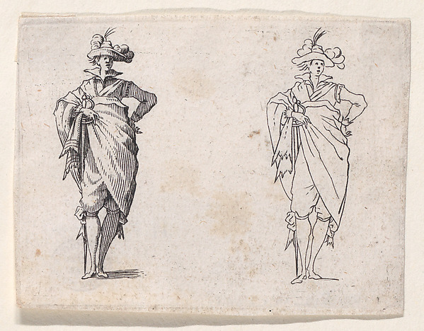 Anonymous, Reverse Copy of Le Gentilhomme de Face, La Main Droite sur la Hanche (Gentleman Facing Forward, His Right Hand on his Hip), from "Les Caprices" Series A, The Florence Set