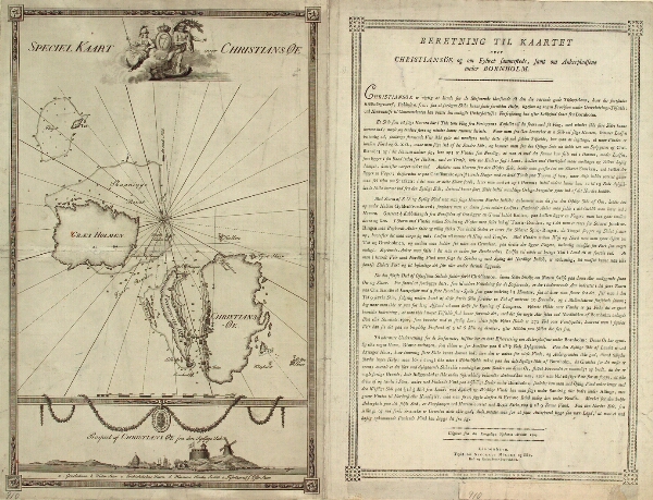 J.F. Clemens, Kort over Christiansø med tekstsiden