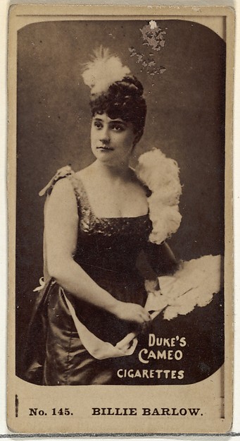 W. Duke, Sons & Co., Card Number 145, Billie Barlow, from the Actors and Actresses series (N145-4) issued by Duke Sons & Co. to promote Cameo Cigarettes