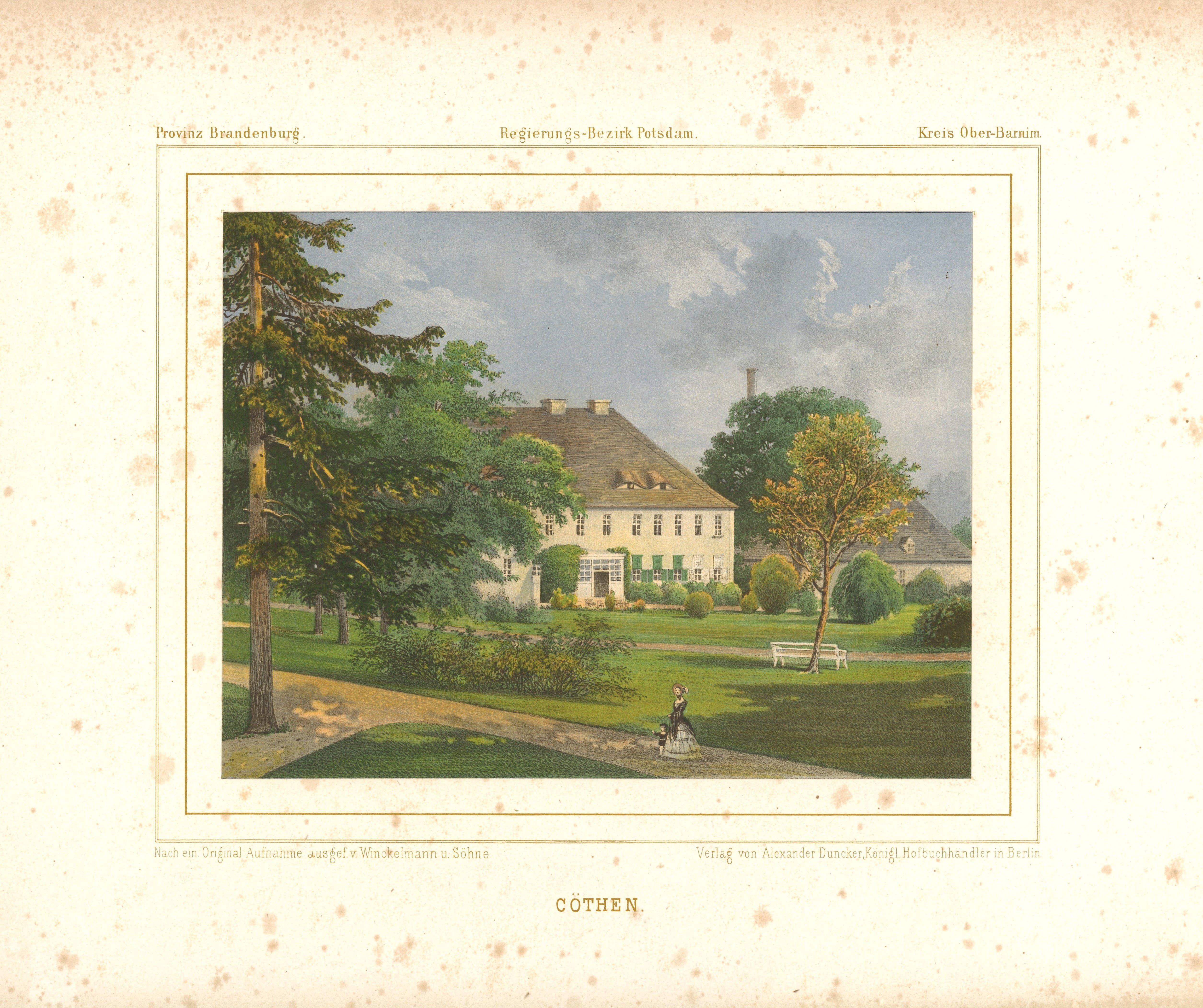 Winckelmann & Söhne (Verlag), Cöthen (Kr. Oberbarnim): Herrenhaus