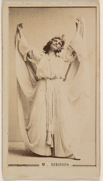 Kinney Brothers Tobacco Company, M. Robinson, from the Actresses series (N245) issued by Kinney Brothers to promote Sweet Caporal Cigarettes