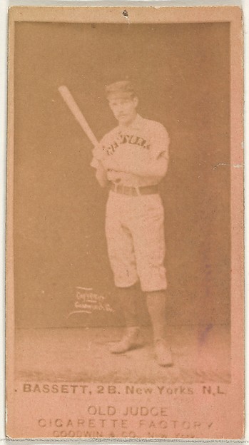 Goodwin & Company, Bassett, 2nd Base, New York, from the Old Judge series (N172) for Old Judge Cigarettes