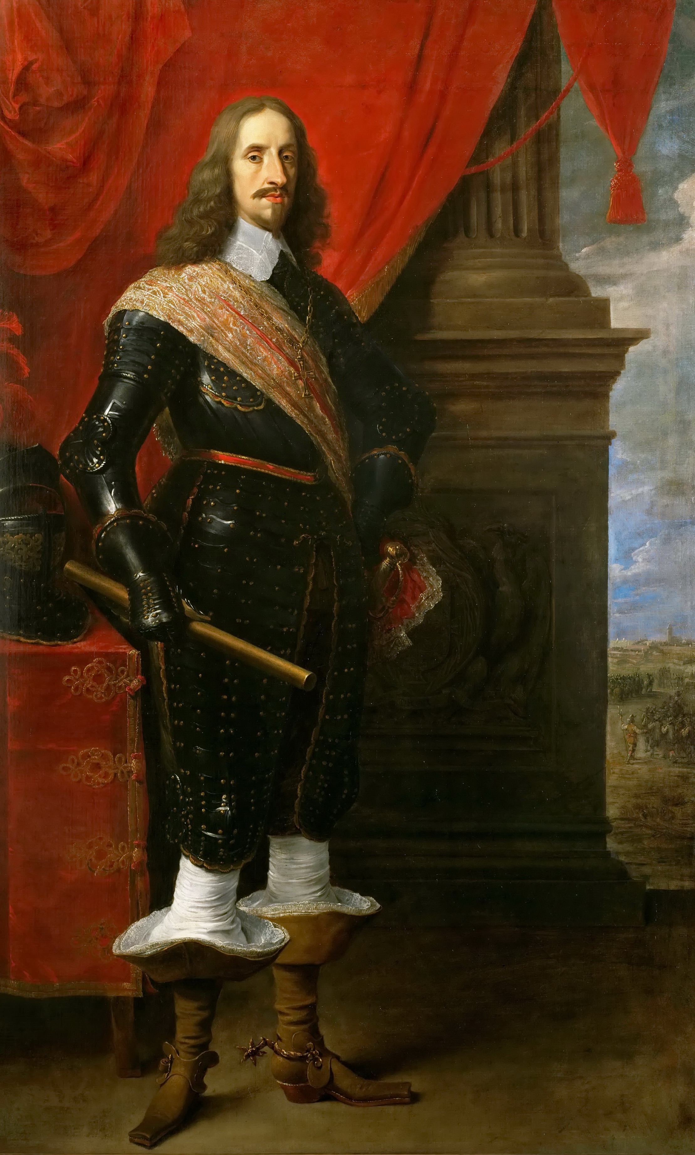 David Teniers the Younger, Archduke Leopold Wilhelm, with the Siege of Gravelingen in the background