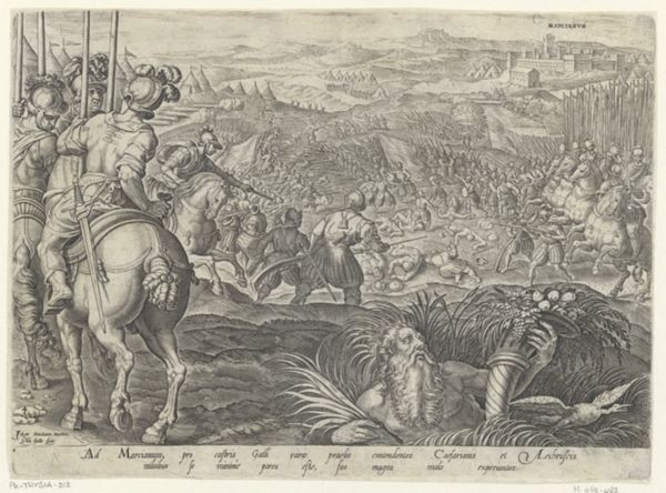 Galle, Philippe, (1537-1612), (printmaker), The history of the Medici: The battle of Marciano