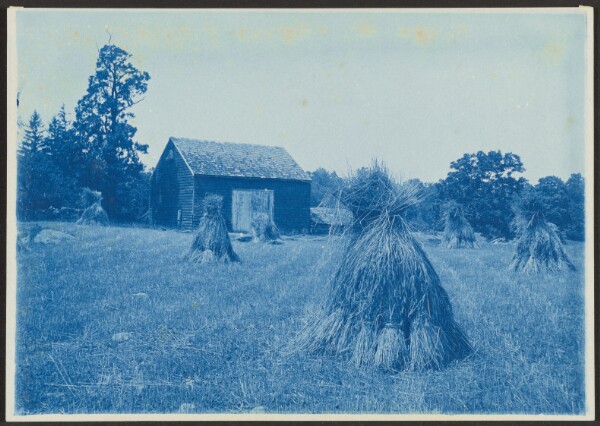 Arthur Wesley Dow, [Landscape with Haystacks]