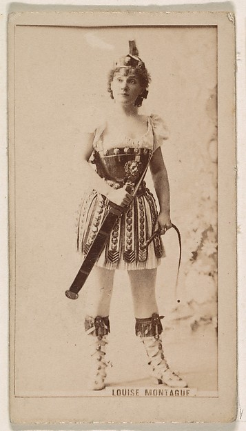 Kinney Brothers Tobacco Company, Louise Montague, from the Actresses series (N245) issued by Kinney Brothers to promote Sweet Caporal Cigarettes