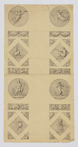 Anonymous, French, 18th century, Group of Vignettes copied from the Vatican Loggias