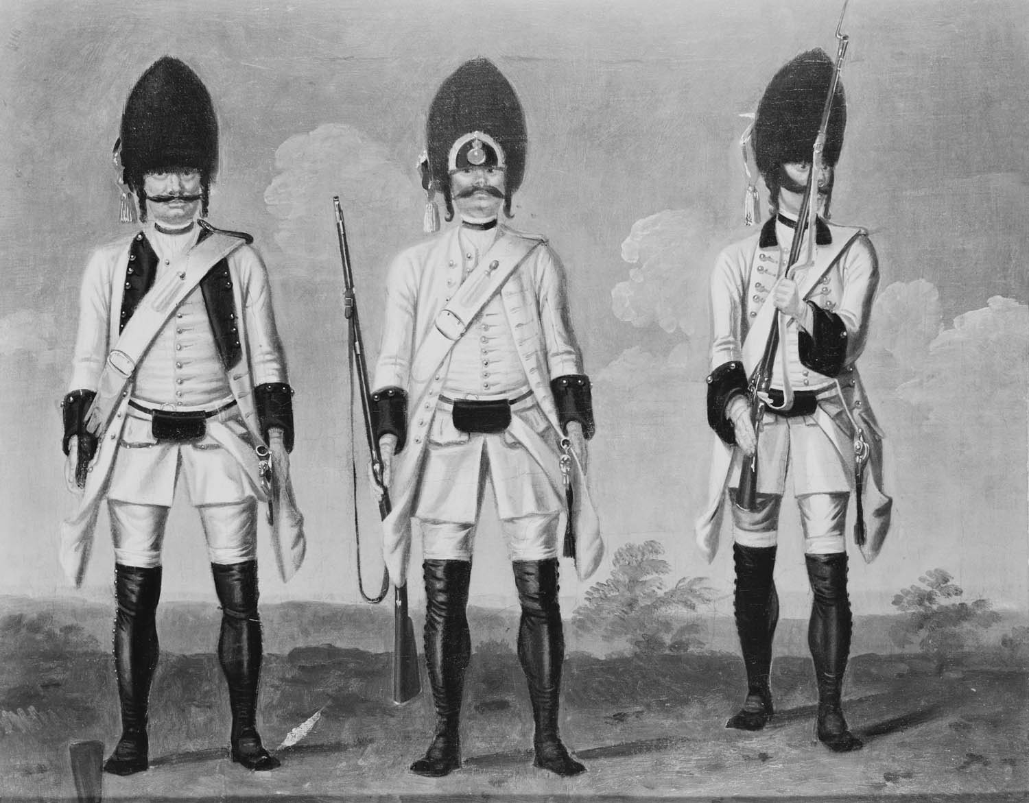 David Morier, Grenadiers, two unidentified Infantry Regiments and Infantry Regiment "Salm"