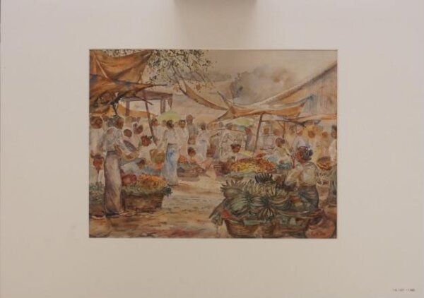 Unknown, One of two drawings of Burmese scenes .