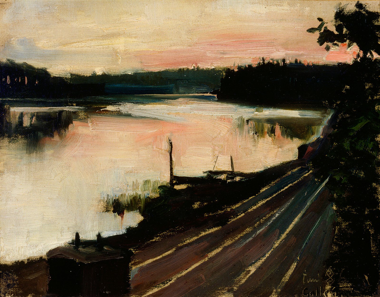 Akseli Gallen-Kallela, View from Eläintarha at Sunset