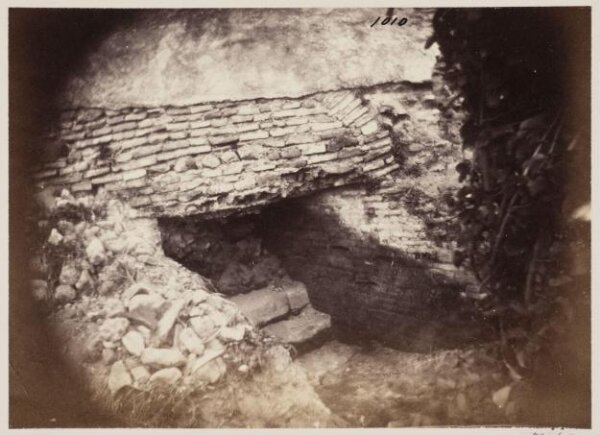 Parker, John Henry, Excavations, 1868, Aqueduct of Trajan - steps under the reservoir of Trajan on the slope of the Caelian