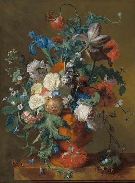 Jan van Huysum, Flowers in an Urn