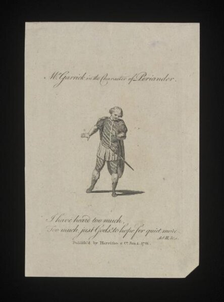 unknown, Mr Garrick in the character of Periander