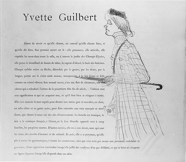 Henri de Toulouse-Lautrec, Yvette Guilbert