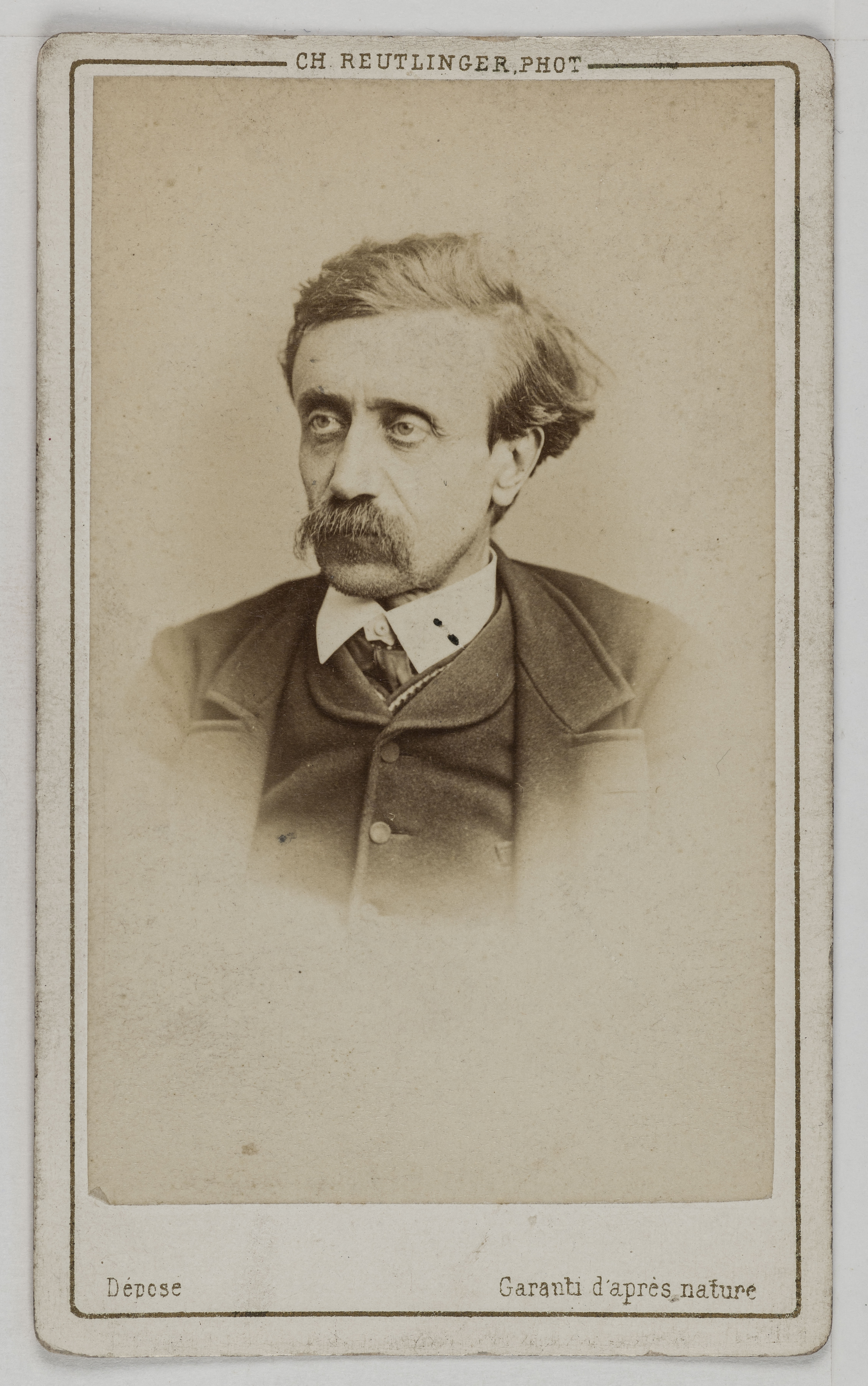 Charles Reutlinger, Portrait de Pierre Vésinier (1826-1902), dit Racine de Buis, journaliste, secrétaire d'Eugène Sue et membre de la Commune en 1871.