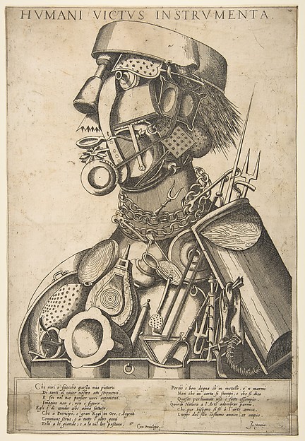 Giuseppe Arcimboldo, The Instruments of Human Sustenance (Humani Victus Instrumenta): Cooking