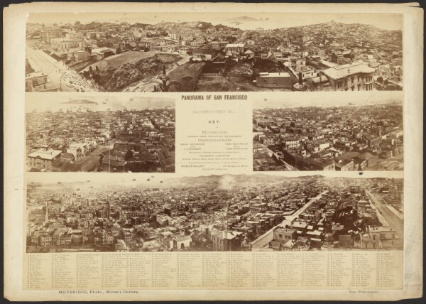 Eadweard J. Muybridge, [Key to Muybridge's San Francisco Panorama]
