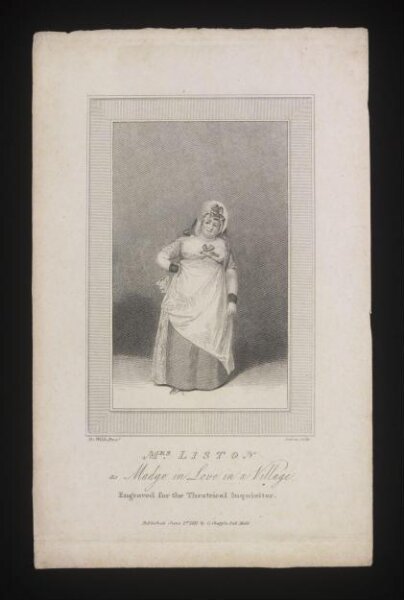 Unknown, Mrs Liston as Madge in Love in a Village