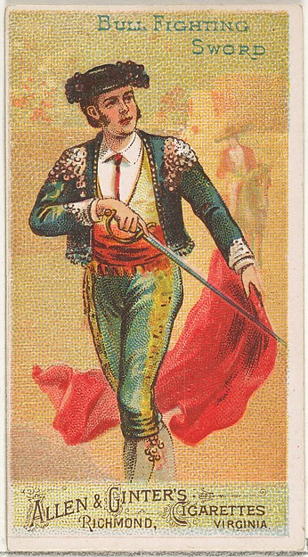 Allen & Ginter, Bull Fighting Sword, from the Arms of All Nations series (N3) for Allen & Ginter Cigarettes Brands