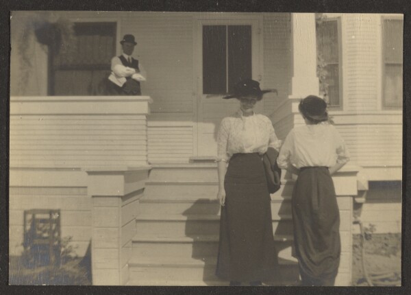 Louis Fleckenstein, [Figures on a Porch]