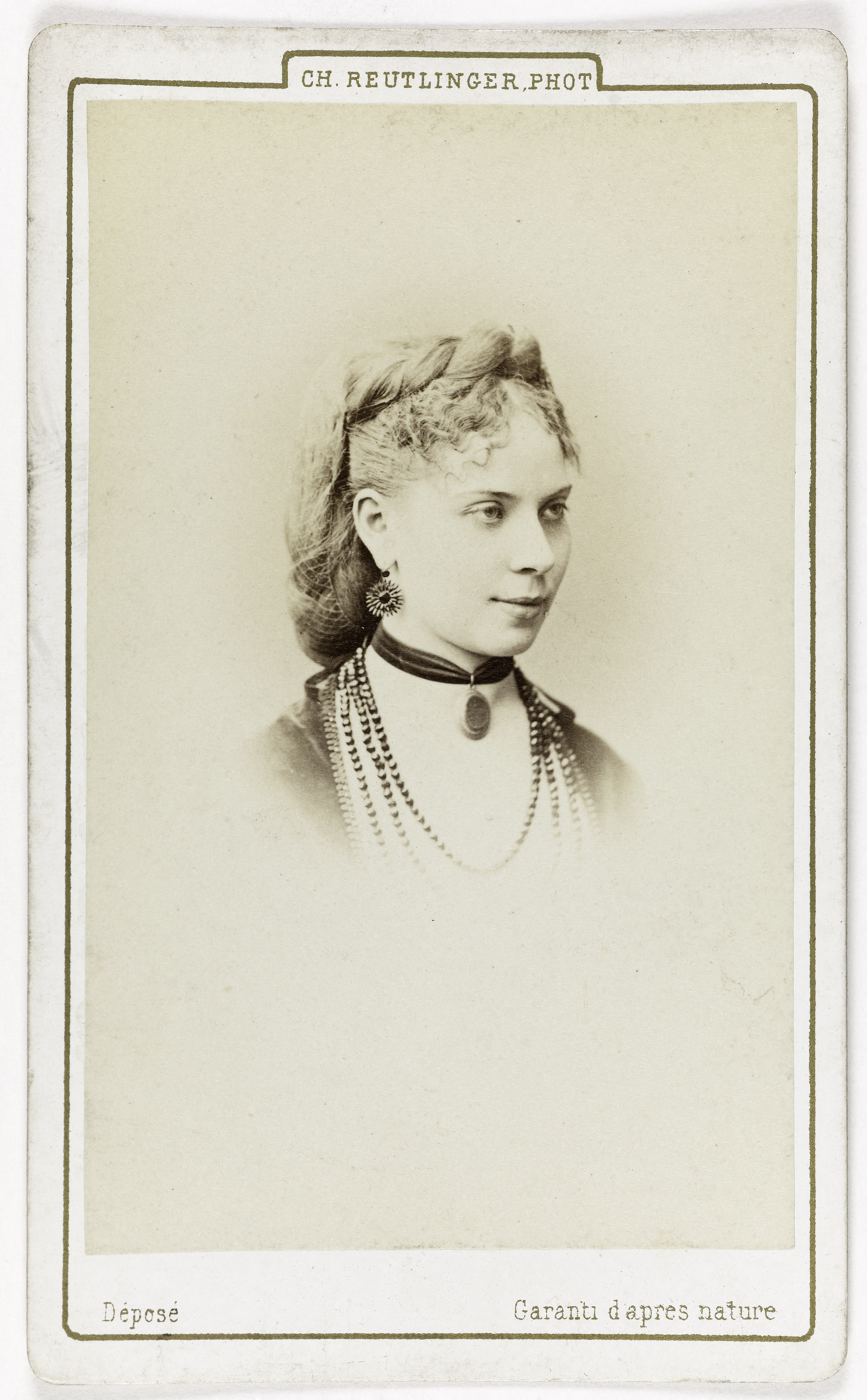 Charles Reutlinger, Portrait de Berthe Martiny, actrice entre 1868 et 1875.