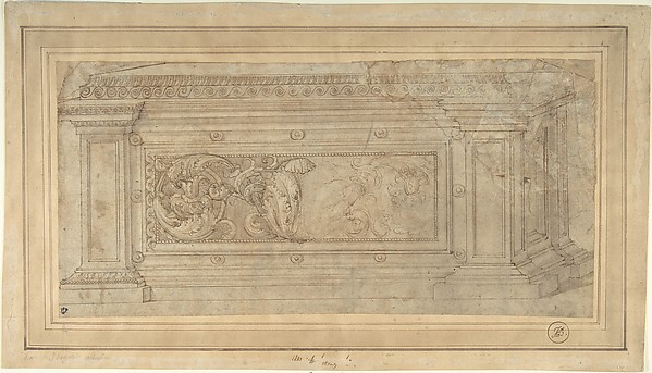 Anonymous, Italian, 16th century, Design for a Cassone
