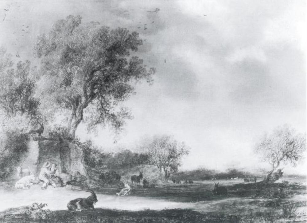 Salomon van Ruysdael, Landscape with a Shepherd Couple near a Ruin