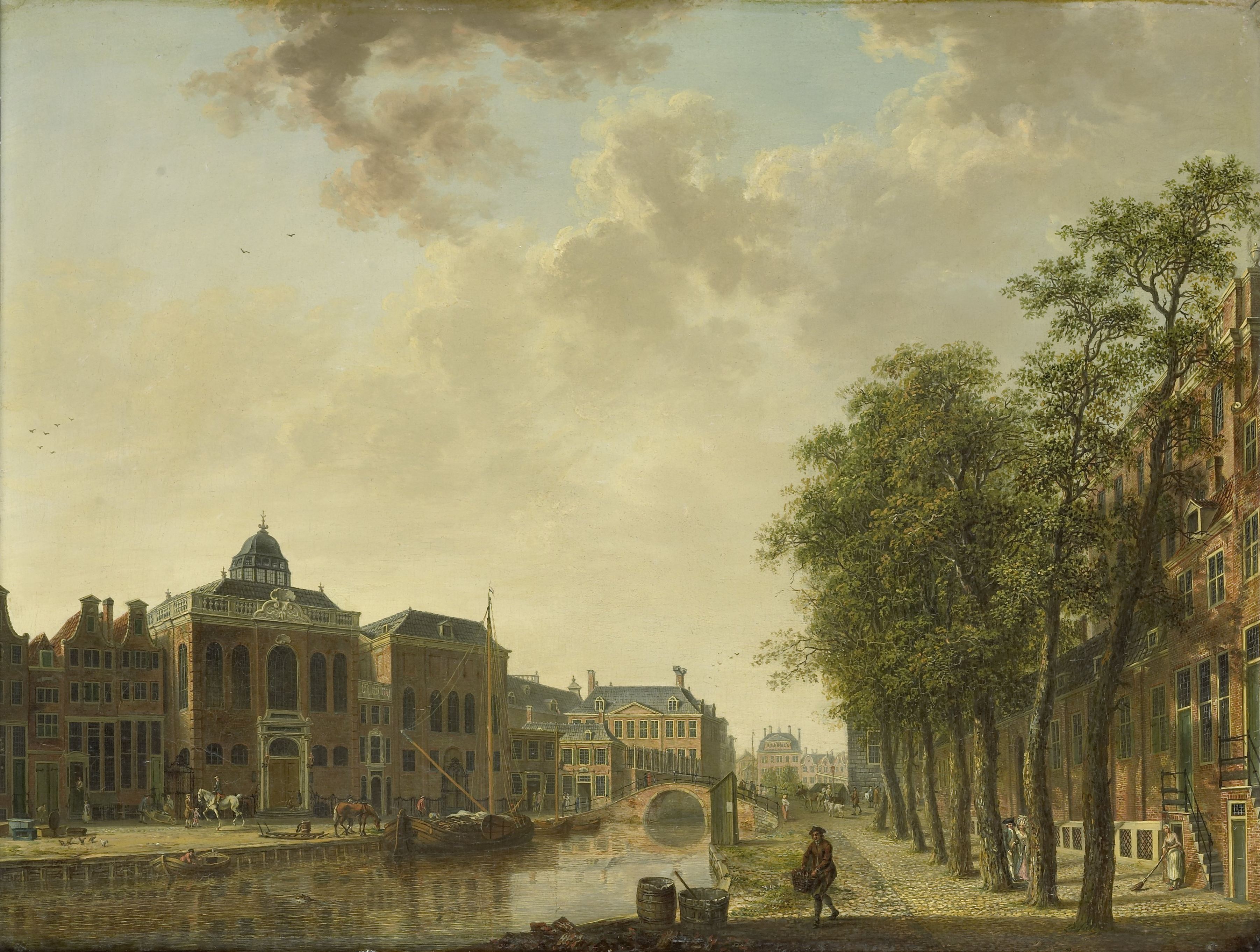 Hendrik Keun, View of the Houtmarkt in Amsterdam