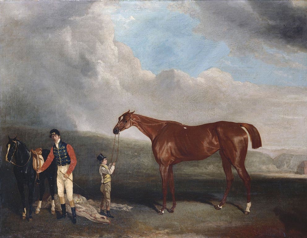Richard Barrett Davis, 'Maria' held by a Groom with James Robinson and a Pony