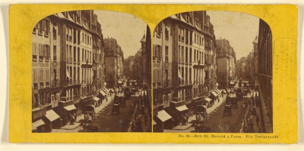 London Stereoscopic and Photographic Company, Rue St. Honore a Paris. Vue Instantanee.