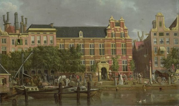 Jacob Smies, The Latin school on the Singel, Amsterdam