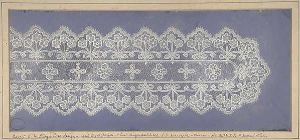 Anonymous, British, 19th century, Design for lace
