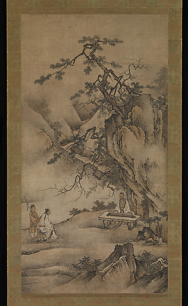 Kano Motonobu, Bo Ya Plays the Qin as Zhong Ziqi Listens