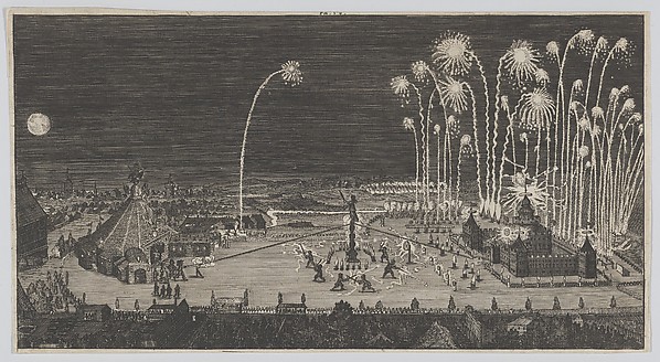 Anonymous, Fireworks display celebrating the end of the Thirty Years War, Nuremberg