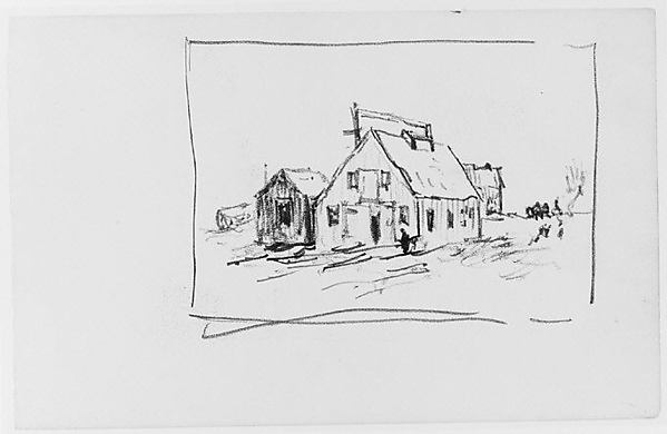 Henry Ward Ranger, Shipyard in Connecticut (from Sketchbook)