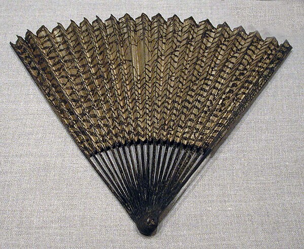 Unidentified artist, Folding Fan with Fishing Net Decoration