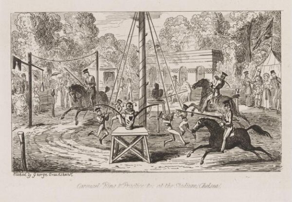 Cruikshank, George, Carousel Ring & Practice &c. at the Stadium, Chelsea.
