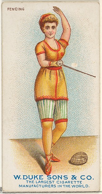 W. Duke, Sons & Co., Fencing, from the Gymnastic Exercises series (N77) for Duke brand cigarettes