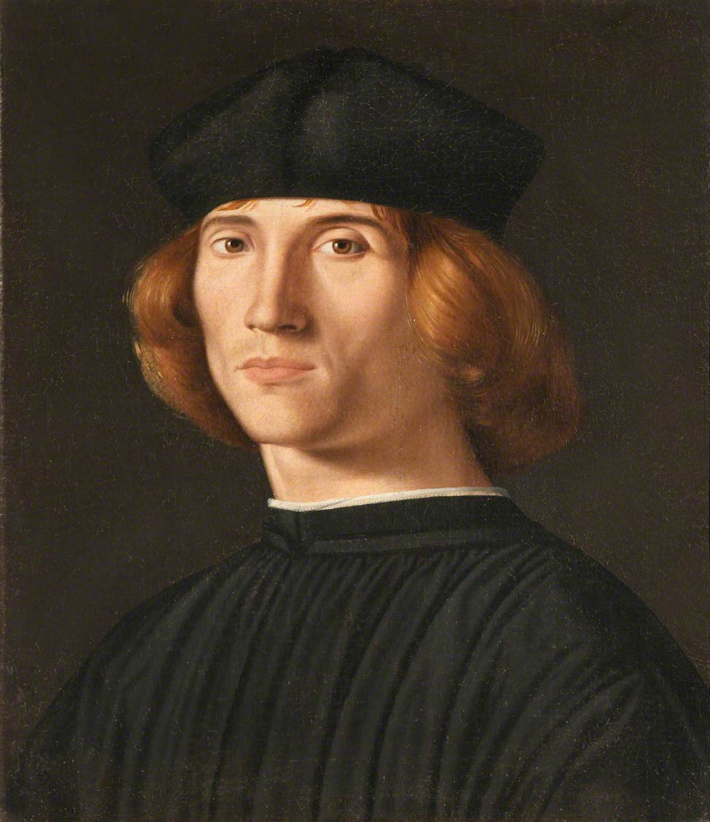 Andrea Previtali, An Unknown Young Man in a Black Cap