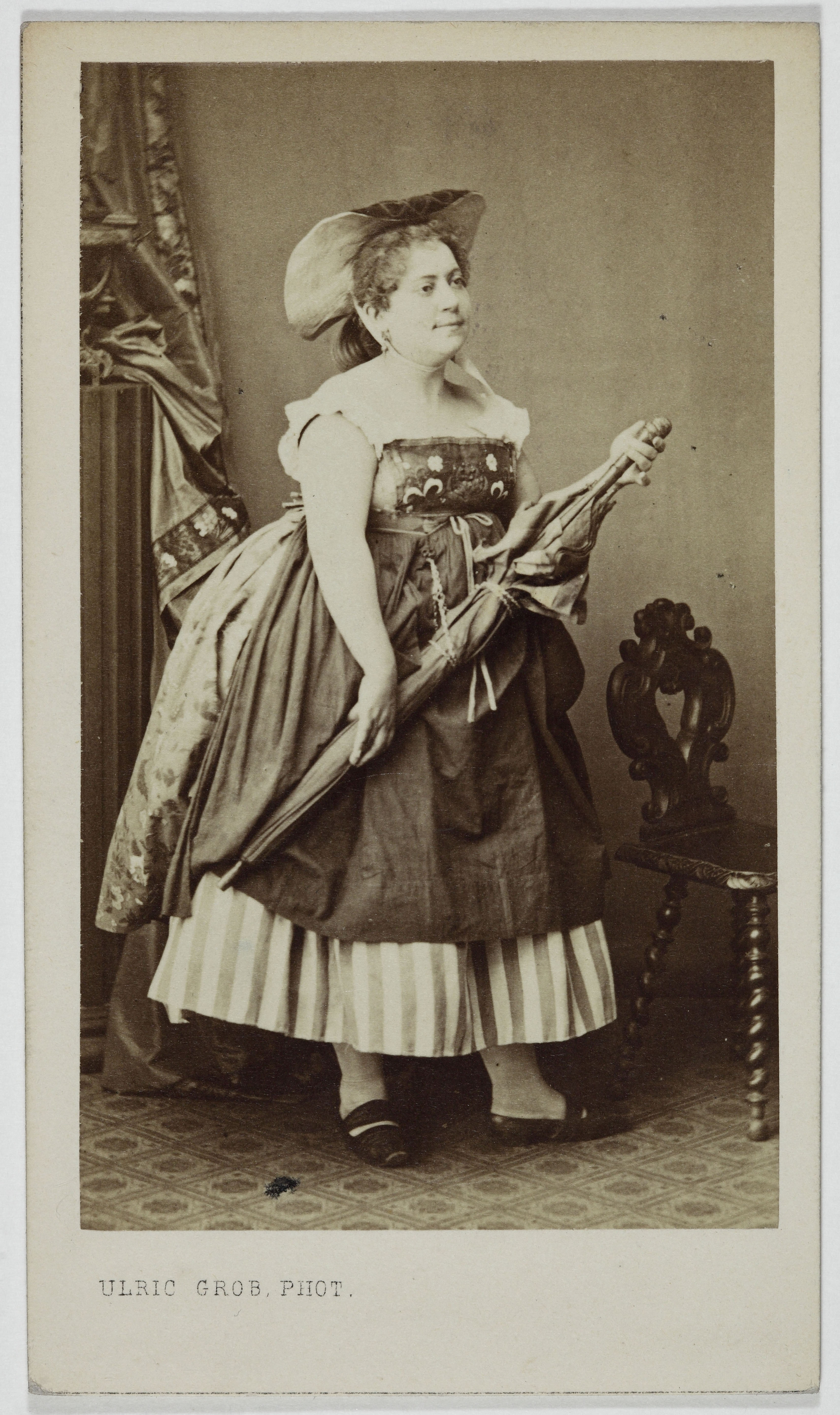 Ulric Grob, Portrait d'Alphonsine, (Jeanne Benoist; Alphonsine Margaine; dite), (1829-1883), (comédienne)