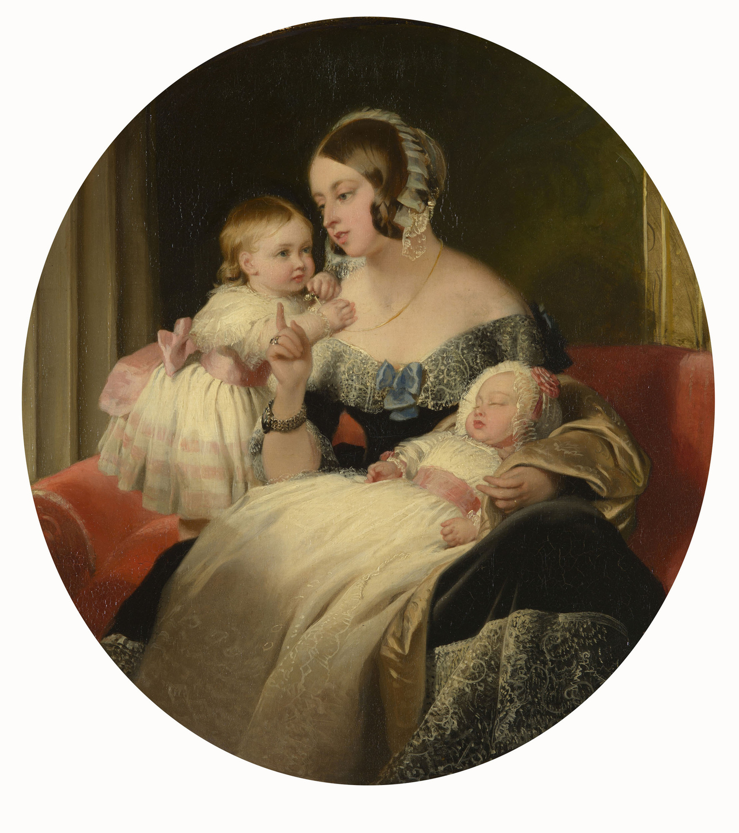 Edwin Landseer, Queen Victoria with the Princess Royal and the Prince of Wales