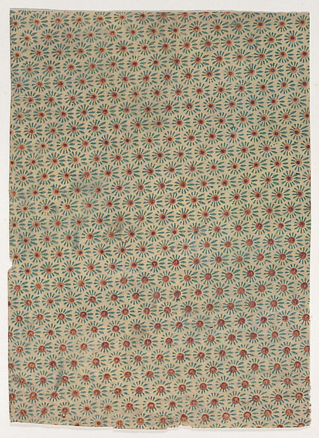Anonymous, Sheet with overall floral pattern