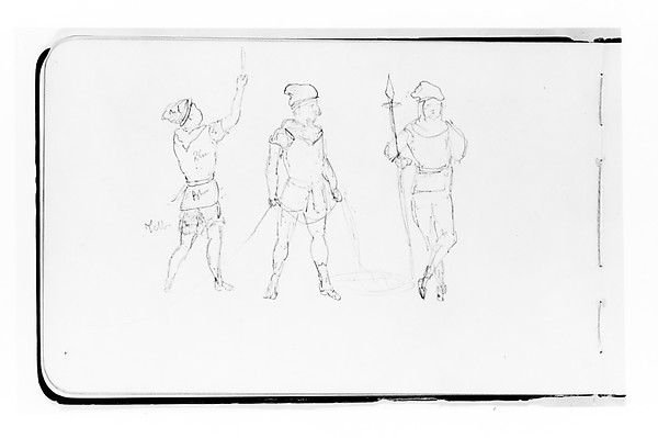 Albert Bierstadt, Three Figures (from Sketchbook)